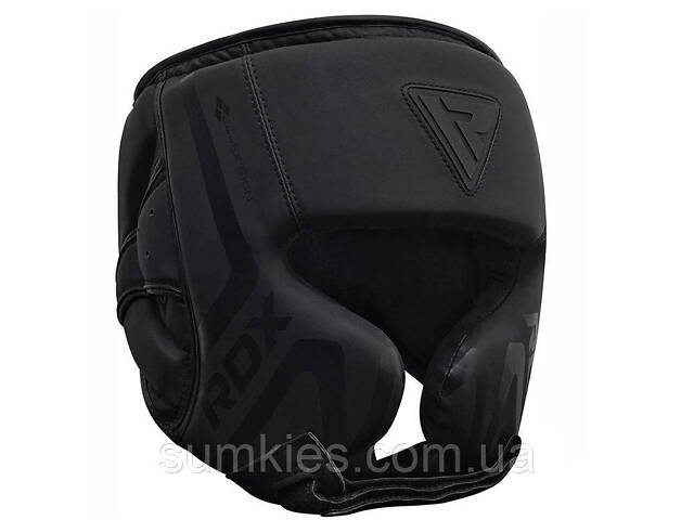 Боксерський шолом RDX T15 Noir Cheek Protector Matte Black XL - Фото 2