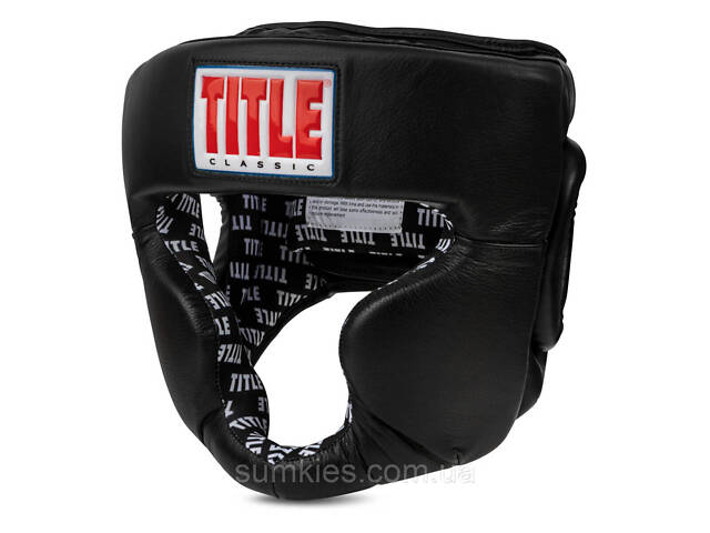Боксерський шолом TITLE Classic Full Coverage Training Headgear 2.0 Black L (капа в комплекті) - Фото 2