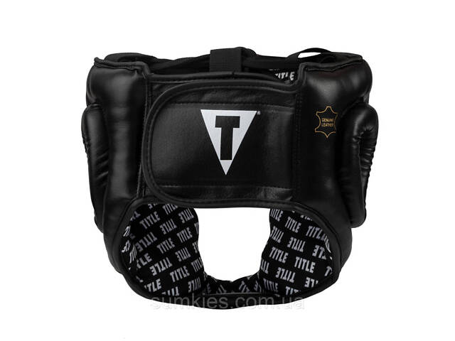 Боксерський шолом TITLE Classic Full Coverage Training Headgear 2.0 Black L (капа в комплекті) - Фото 4
