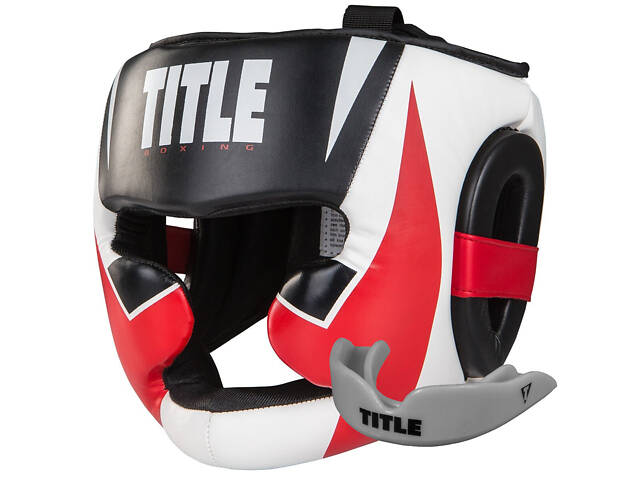 Боксерский шлем TITLE MMA Command Full Black/Red/White M (капа в комплекте) - Фото 1