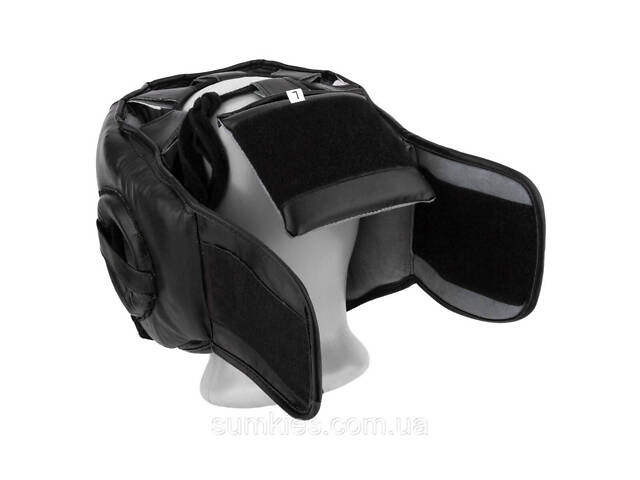 Боксерський шолом тренувальний PowerPlay 3067 Challanger з бампером PU + Amara Темно синій M - Фото 2