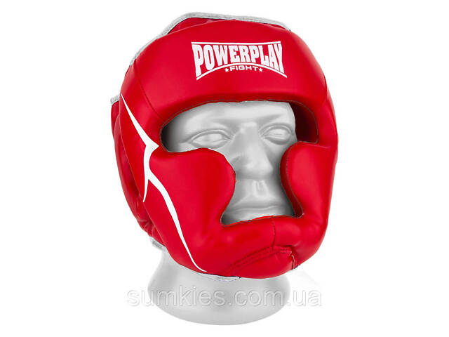 Боксерський шолом тренувальний PowerPlay 3100 PU Червоний XS - Фото 1