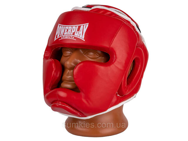 Боксерський шолом тренувальний PowerPlay 3100 PU Червоний XS - Фото 5