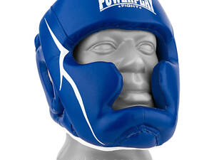 Боксерський шолом тренувальний PowerPlay 3100 PU Синій XS