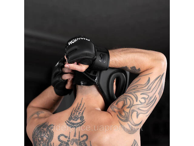 Боксерський шолом Phantom APEX Cage Black (капа в подарунок), Оригінал! - Фото 4