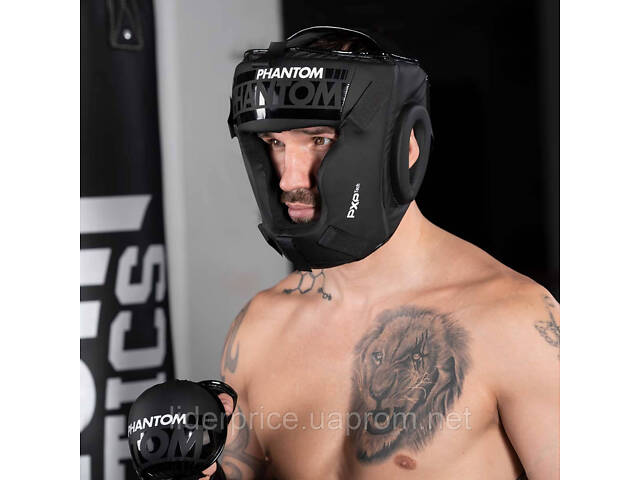 Боксерський шолом Phantom APEX Cage Black (капа в подарунок), Оригінал! - Фото 6