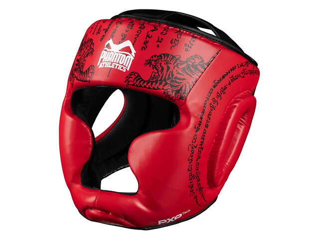 Боксерський шолом Phantom Muay Thai Full Face Red (капа в комплекті) - Фото 1