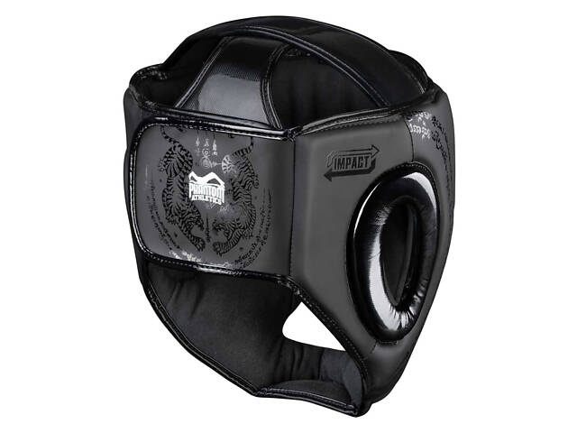Боксерський шолом Phantom Muay Thai Full Face Black (капа в подарунок) - Фото 4