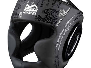 Боксерський шолом Phantom Muay Thai Full Face Black (капа в подарунок)