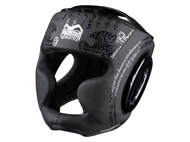 Боксерський шолом Phantom Muay Thai Full Face Black (капа в подарунок) - Фото 1