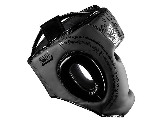 Боксерський шолом Phantom Muay Thai Full Face Black (капа в подарунок) - Фото 2
