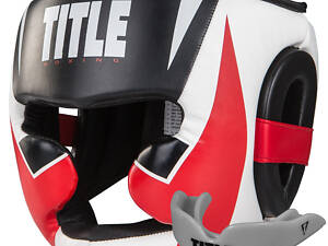 Боксерский шлем TITLE MMA Command Full Black/Red/White M (капа в комплекте)