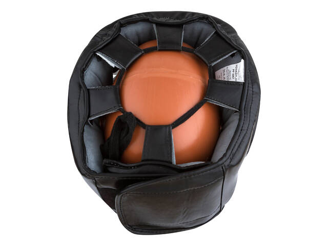 Боксерський шолом тренувальний PowerPlay 3067 з бампером PU + Amara Чорний L - Фото 5