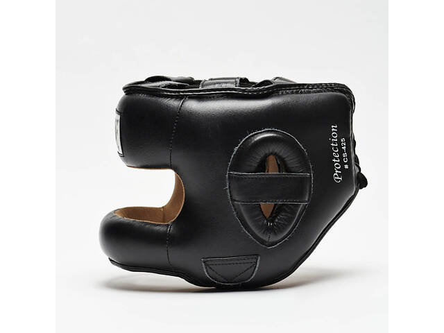 Боксерский шлем с бампером Leone CS425 Black M (капа в комплекте) - Фото 4