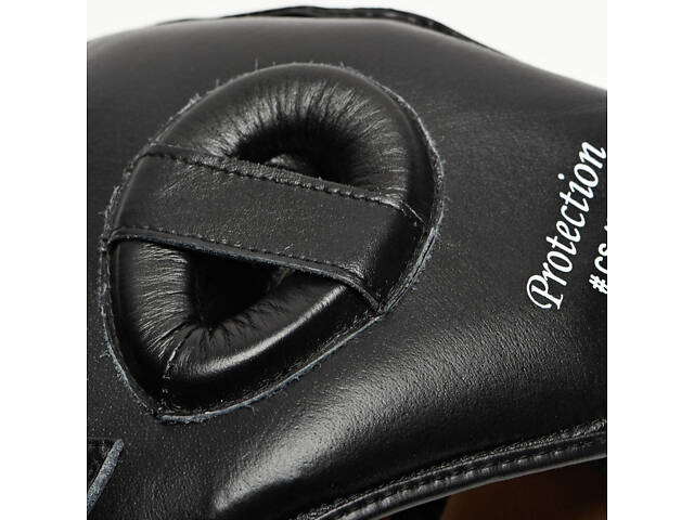 Боксерский шлем с бампером Leone CS425 Black M (капа в комплекте) - Фото 7