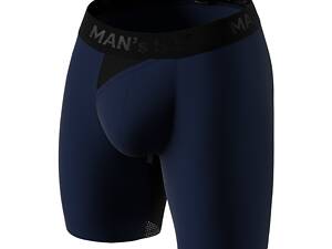 Боксери чоловічі анатомічні MAN's SET Anatomic Long w/skew fly Light Plus Black Series 4XL Темно-синій