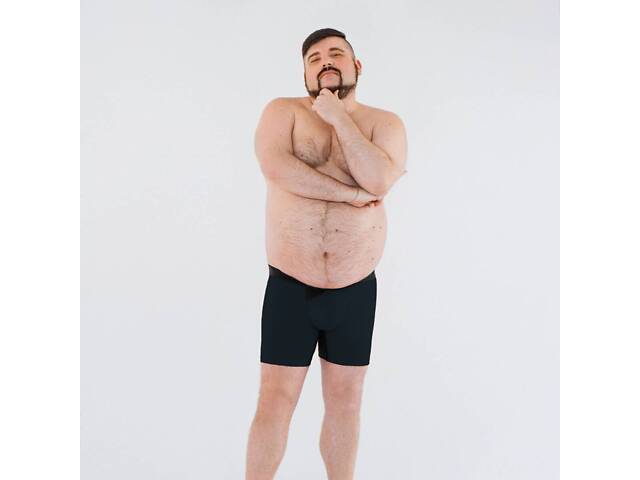 Боксери чоловічі анатомічні MAN's SET Anatomic Long w/skew fly Light Plus Black Series 4XL Темно-синій - Фото 2