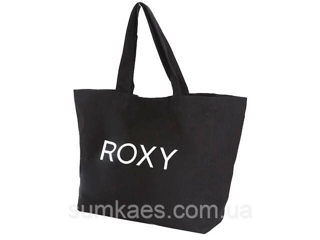 Большая женская пляжная сумка 100% коттон Roxy черная
