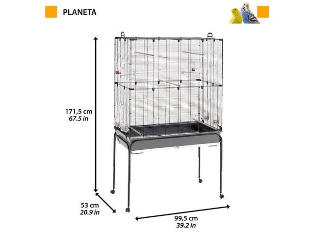 Большая клетка - вольер для попугаев, канареек и других птиц Ferplast Planeta (Ферпласт Планета) - Фото 2