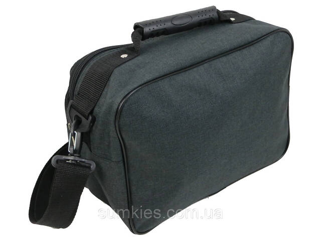 Велика тканинна чоловіча барсетка Wallaby сіра - Фото 8