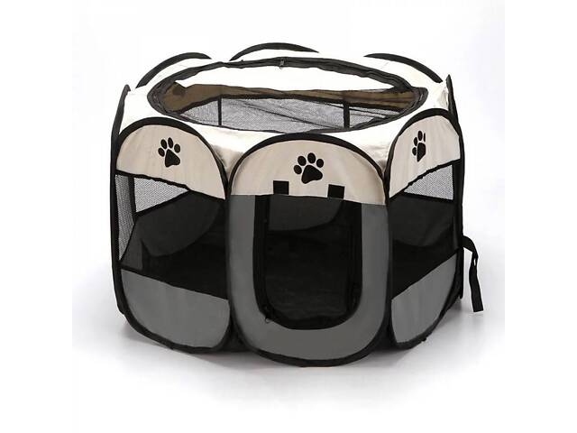 Большой манеж для собак и кошек переносной 114 см Zmaker Водонепроницаемый Серый (604) - Фото 1