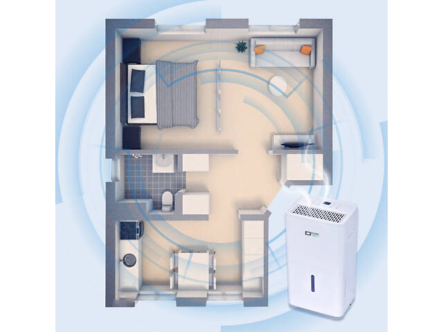 Великий підлоговий вологопоглинач 6 літрів Doctor-101 Brisote. Конденсаційний осушувач повітря 20 л/день - Фото 10