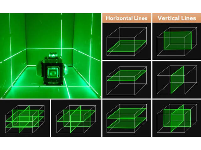 ВЕЛИКИЙ Перехресний лазерний рівень Laser на 2 акумулятори - Фото 4