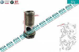 Болт / винт шланга / патрубка гидроусилителя ( ГУРа, пустотелый M16X1,5 ) N90809302 Audi / АУДИ A3 1996-2003, Seat / СЕА