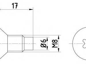 Болт переднього диска тормозного MasterTrafic 09- RENAULT 7703004176 на RENAULT LAGUNA I (B56_, 556_)