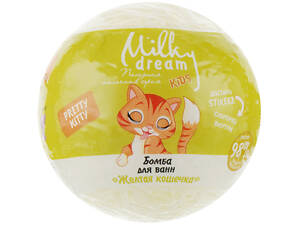 Бомбочка для ванни Milky Dream Kids Жовта кішечка 100 г (4820205301704)