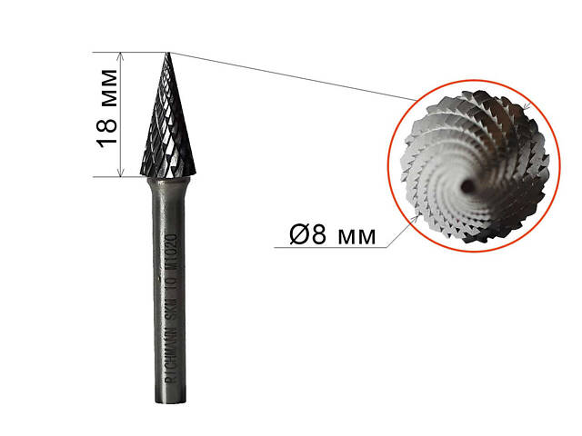 Борфреза для металу Richmann, SKM 8х18 мм (C8923) - Фото 2