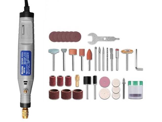 Бормашина міні гравер Hilda JD5202-C з комплектом універсальних насадок 40 шт. - Фото 1