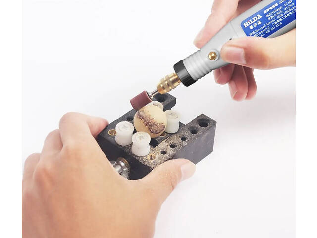 Бормашина міні гравер Hilda JD5202-C з комплектом універсальних насадок 40 шт. - Фото 5