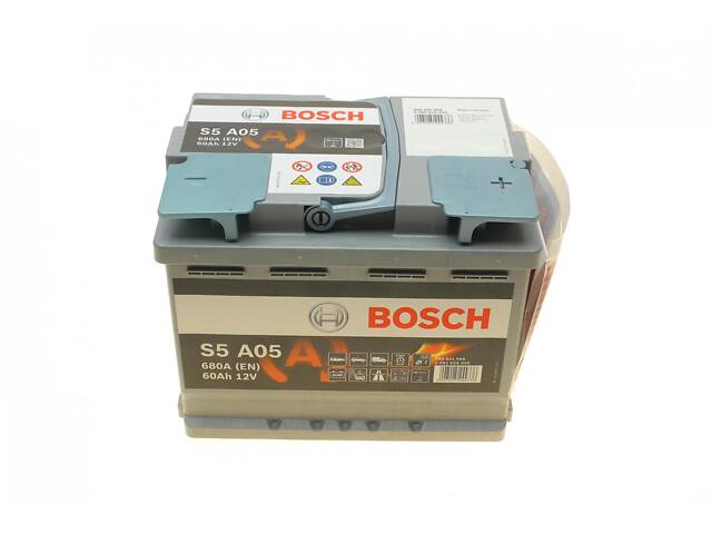 BOSCH 0 092 S5A 050 Акумуляторна батарея 60Ah/680A (242x175x190/+R/B13)  (Start-Stop AGM): Акумулятори автомобільні в Ковелі на ZAPCHASTI.RIA