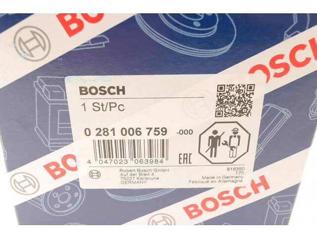 BOSCH 0 281 006 759 Расходомер воздуха VW T5 2.5TDI/Caddy 2.0TDI/LT 2.8TDI/CDI 97-09 - Фото 8
