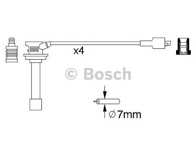 Bosch 0 986 356 810. Комплект дротів запалювання