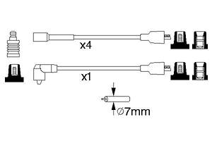 BOSCH 0 986 356 864 Провода зажигания Opel Omega A 2.4 i 88-94 (к-кт)