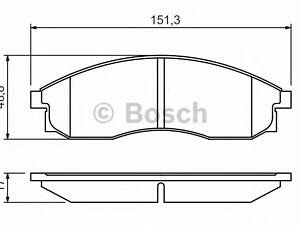 Bosch 0 986 424 340. Тормозные колодки, дисковые