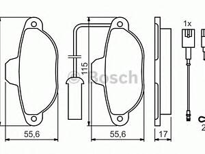 Bosch 0 986 424 379. Гальмівні колодки, дискові