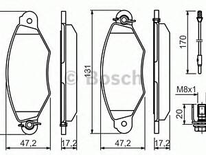 Bosch 0 986 424 455. Гальмівні колодки, дискові