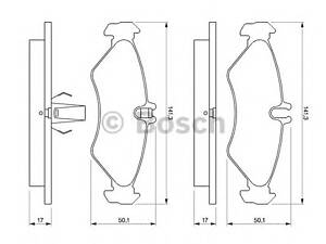 Bosch 0 986 424 463. Дисковi колодки заднi