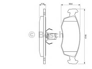 Bosch 0 986 424 554. Тормозные колодки