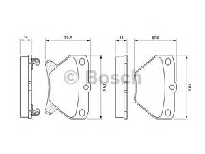 Bosch 0 986 424 630. Дисковi колодки заднi