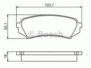 Bosch 0 986 424 641. Дисковые колодки задние