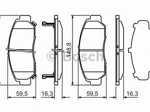 Bosch 0 986 424 722. Тормозные колодки, дисковые