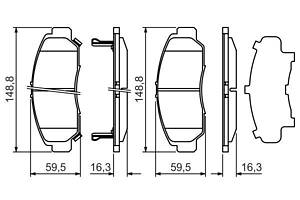 BOSCH 0 986 424 722 Колодки тормозные (передние) Honda Accord/Civic 00- (Sumitomo)