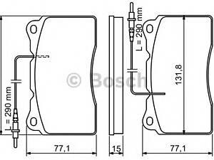 Bosch 0 986 424 738. Гальмівні колодки, дискові