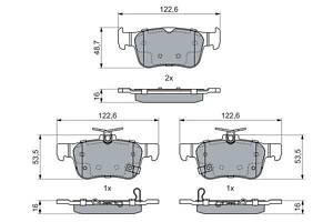 BOSCH 0 986 460 019 Колодки гальмівні (задні) Honda Civic X 17-22