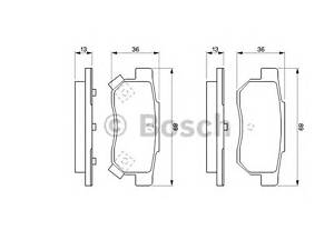 Bosch 0 986 461 131. Дисковые колодки задние