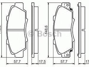 Bosch 0 986 461 142. Тормозные колодки, дисковые